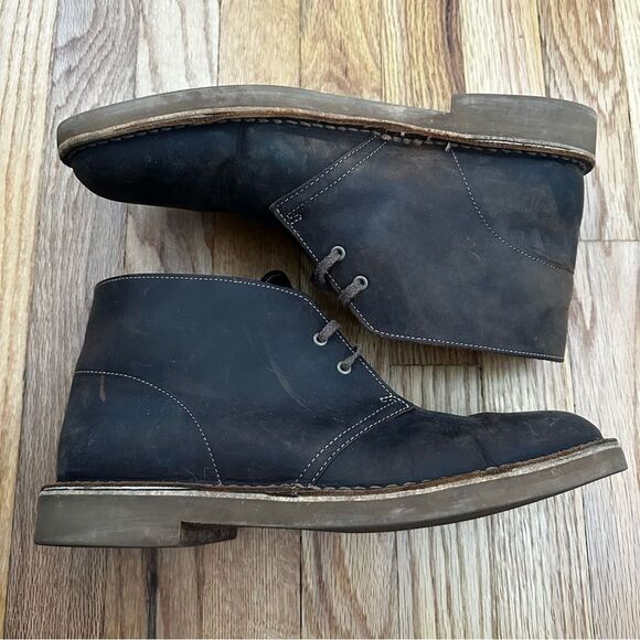 Clarks Bushacre 2 Chukka Leather Boots Men’s Size 9.5 - Picture 1 of 12
